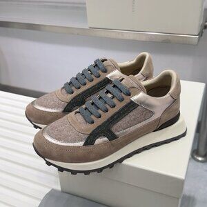 Brunello Cucinelli Brown Warm Running Shoes